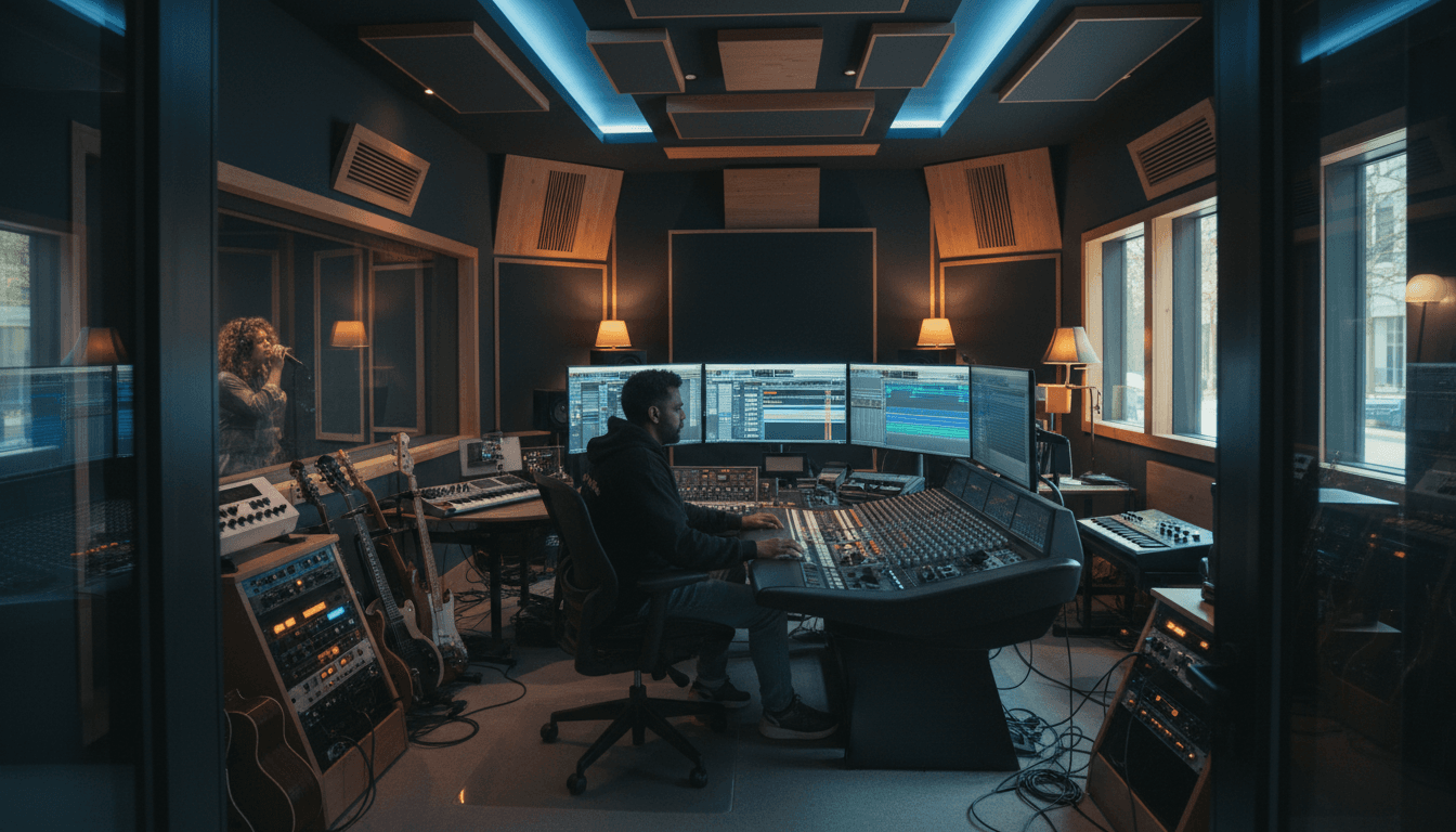 Music production workspace for selling digital tracks